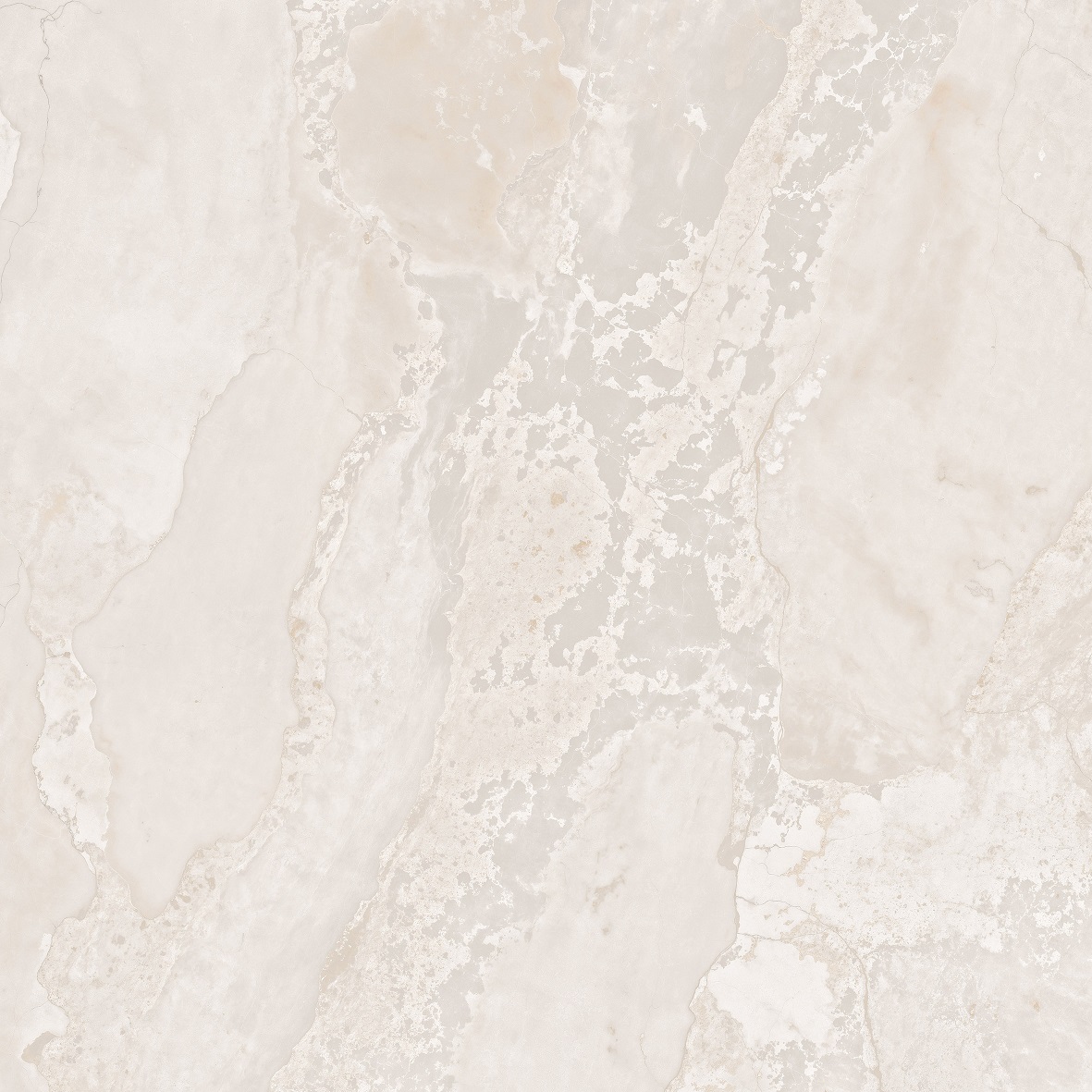 Fliese Metalloptik beige matt 120x120cm "Planet Cream" Feinsteinzeug rektifiziert - mit fühlbarer 3D-Struktur