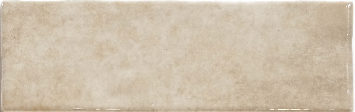 Fliese unregelmäßige Oberfläche 6,5x20 cm "Alfa Look Fosil" beige glänzend