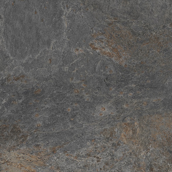Fliese Natursteinoptik grau-blau matt 60 x 60cm "Nebula Cobalt" Feinsteinzeug mit fühlbarer 3D-Steinstruktur
