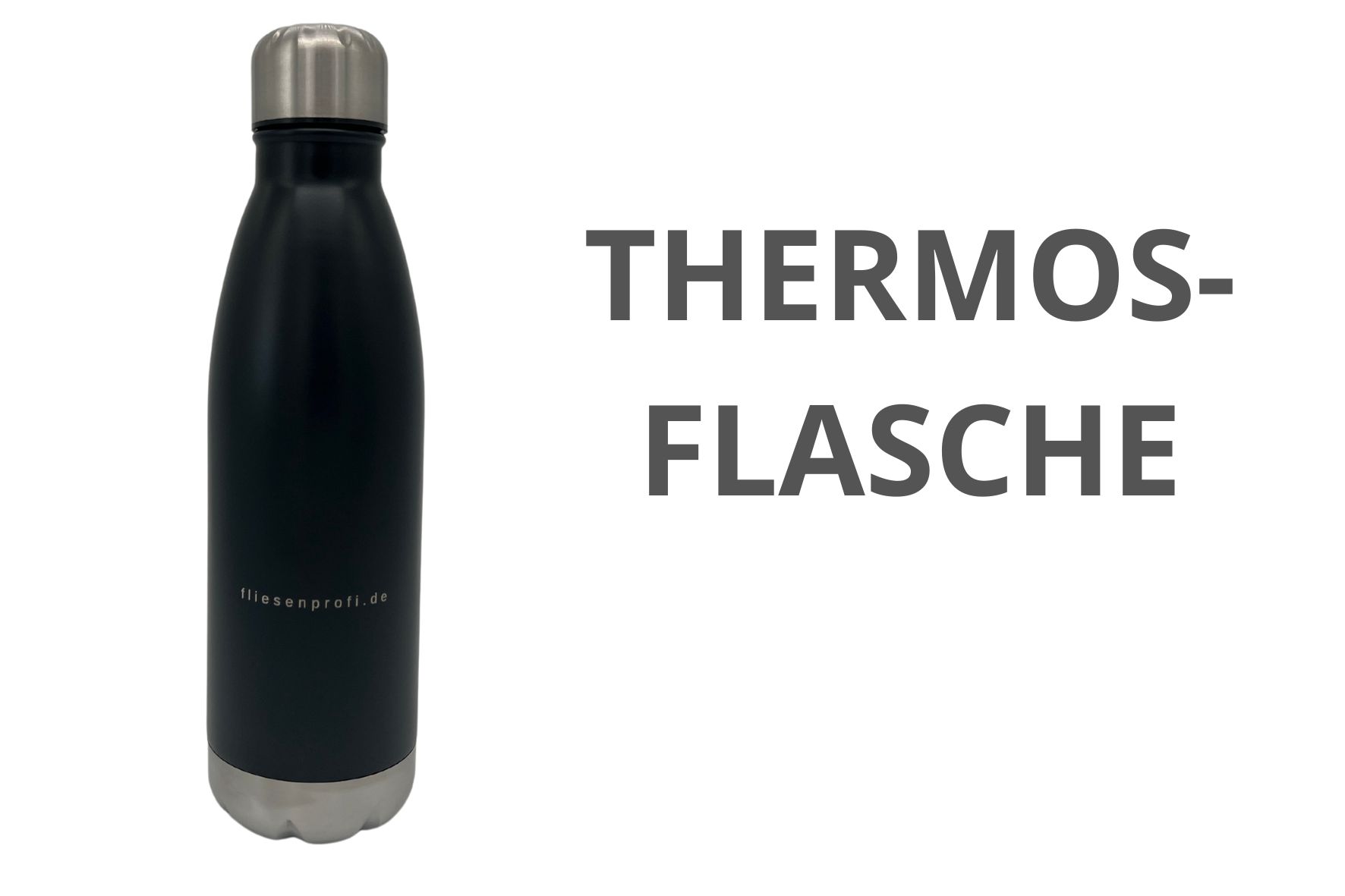 Thermosflasche schwarz Edelstahl