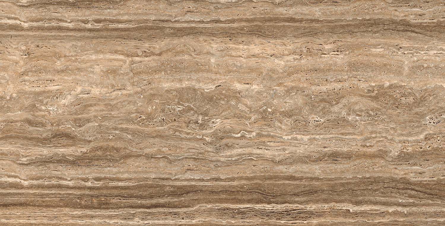 Travertin-Steinoptik beige-braun 60x120cm matt "Marvet Supreme" Feinsteinzeug rektifiziert