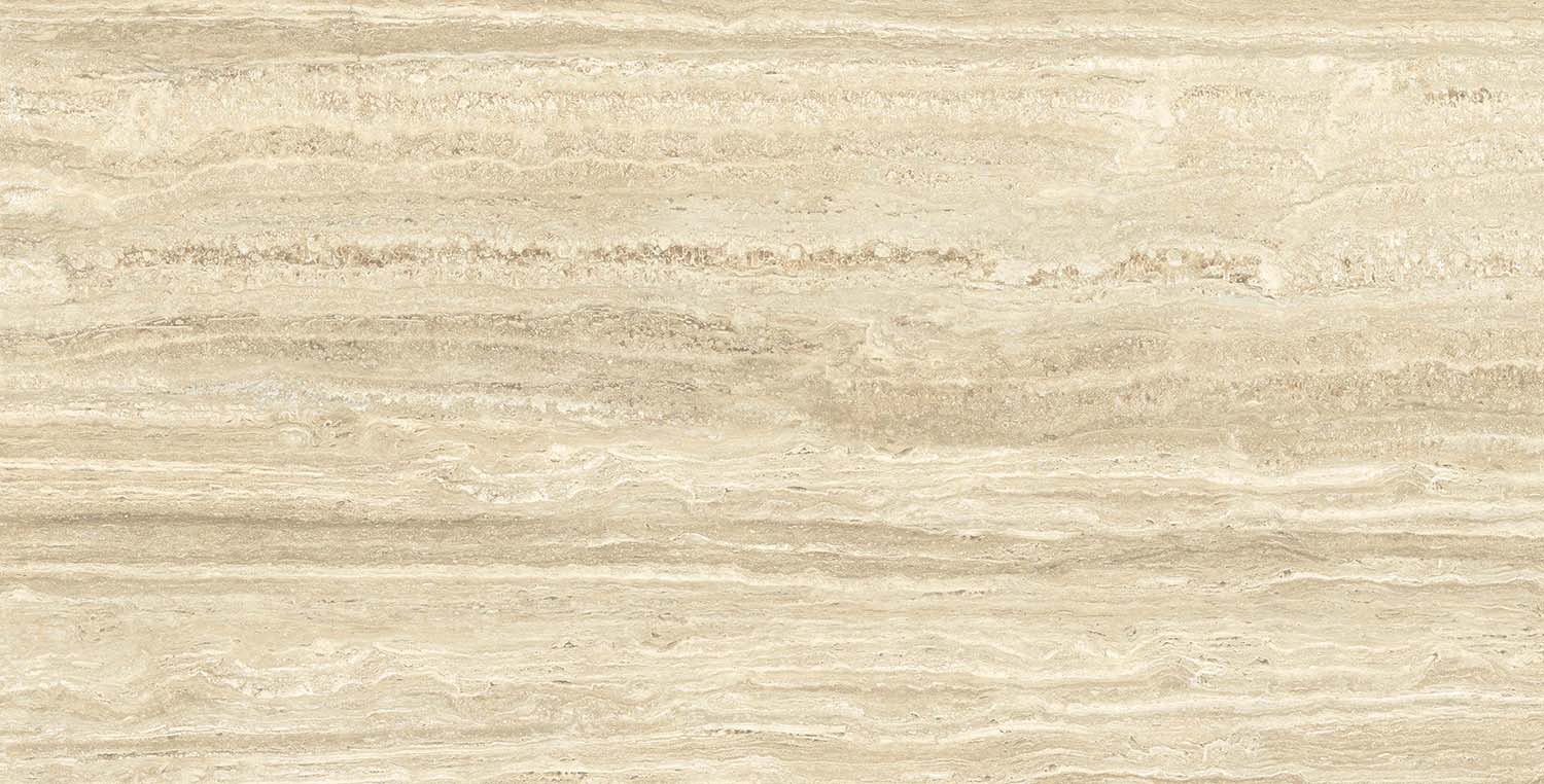 Travertin-Steinoptik goldig-warm 60x120cm matt "Marvet Golden" Feinsteinzeug rektifiziert