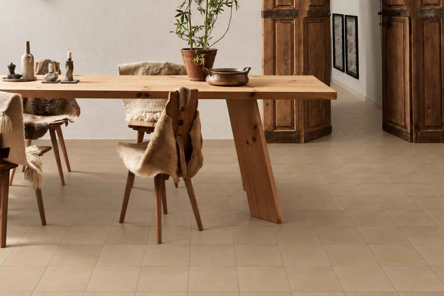 Fliese Zementoptik beige 20x20 cm Feinsteinzeug "Contrasti Beige" Ragno by Marazzi