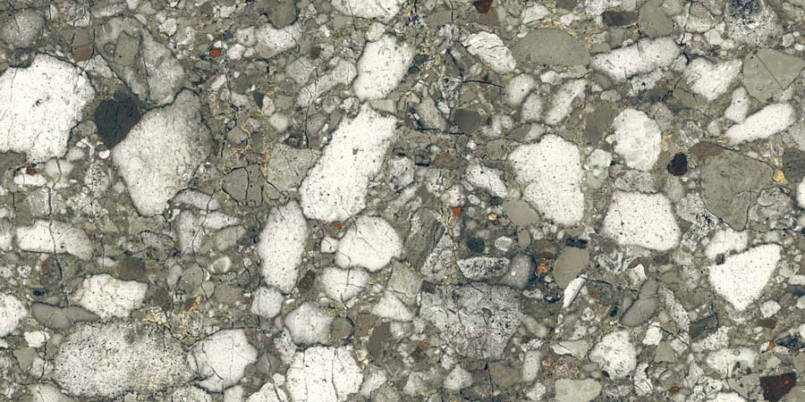 Fliese Terrazzo-Steinoptik grün matt 60x120 cm "Veni Emerald" rektifiziert