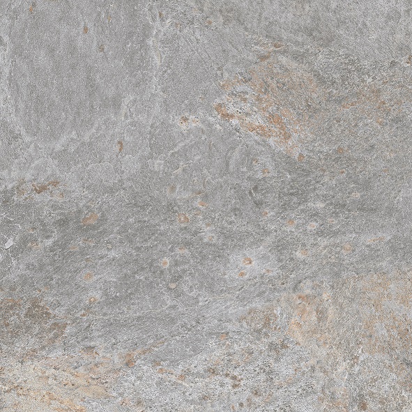Fliese Natursteinoptik grau-silber matt 60 x 60cm "Nebula Silver" Feinsteinzeug mit fühlbarer 3D-Steinstruktur