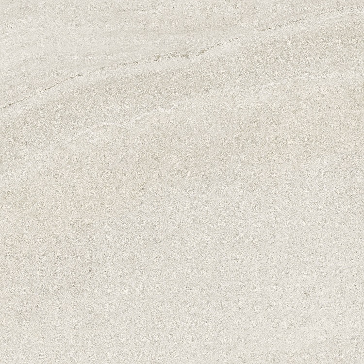 Fliese Sandstein-Optik weiß 60 x 60 cm "Eddystone Blanco" Feinsteinzeug rektifiziert