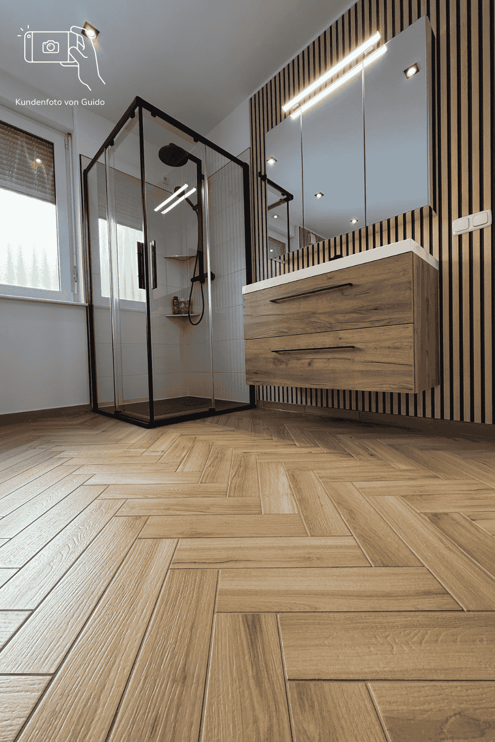 Fliese Holzoptik Fischgrät 10x40 cm "I Roveri Rovere Naturale" Herringbone junge Eiche