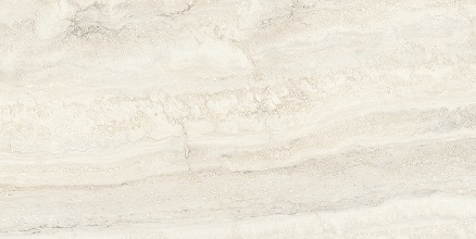 Fliese glamouröse Travertin-Steinoptik creme glänzend 30x60 cm "Invictus Ivory Krystal" rektifiziert