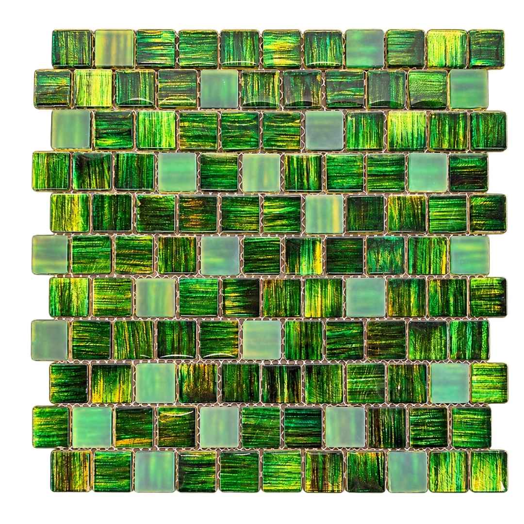 Mosaik Green 29,5x30,5 cm | Grün glänzend