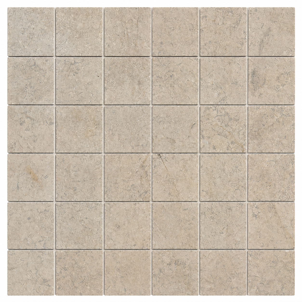 Restposten Mosaik Steinoptik grau-beige matt 30x30 cm "Limestone greige" Feinsteinzeug rektifiziert