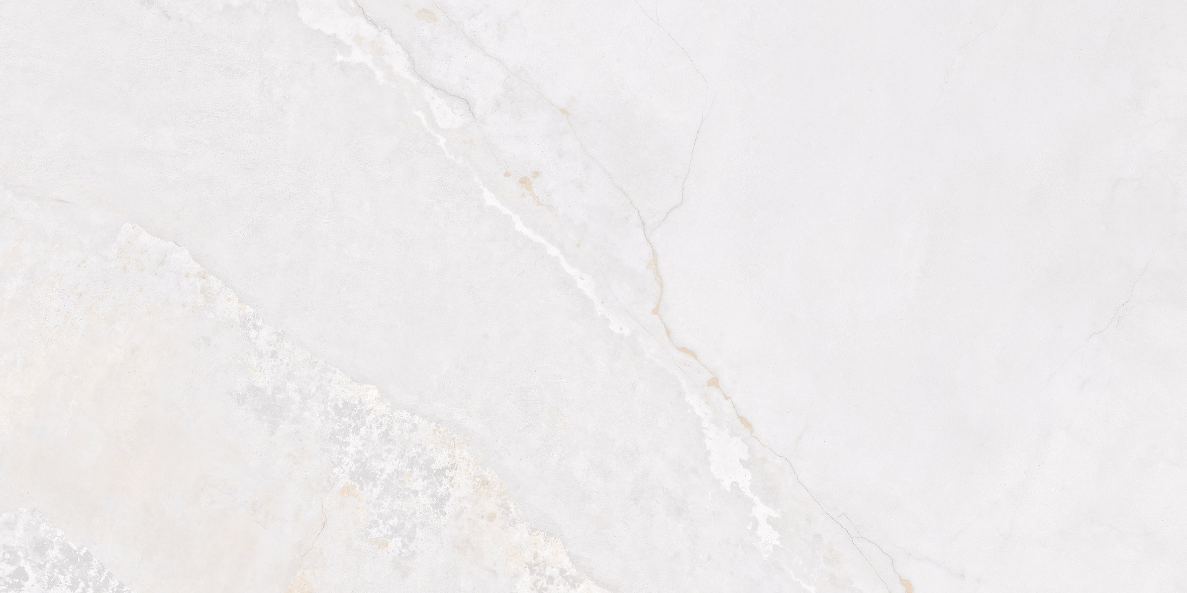 Fliese Metalloptik weiß glänzend 60x120cm "Planet White" Feinsteinzeug rektifiziert