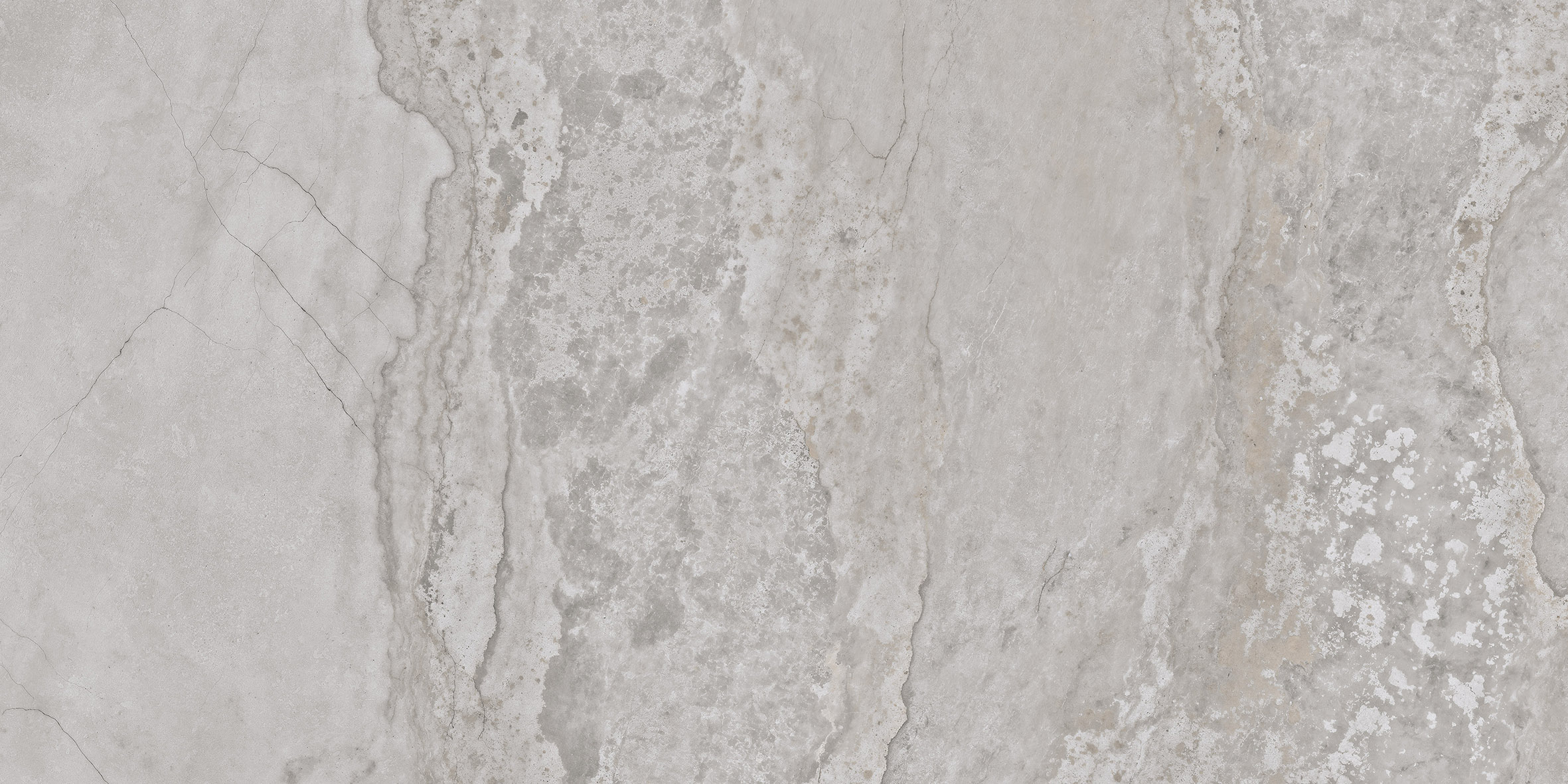 Fliese Metalloptik grau glänzend 60x120cm "Planet Grey" Feinsteinzeug rektifiziert