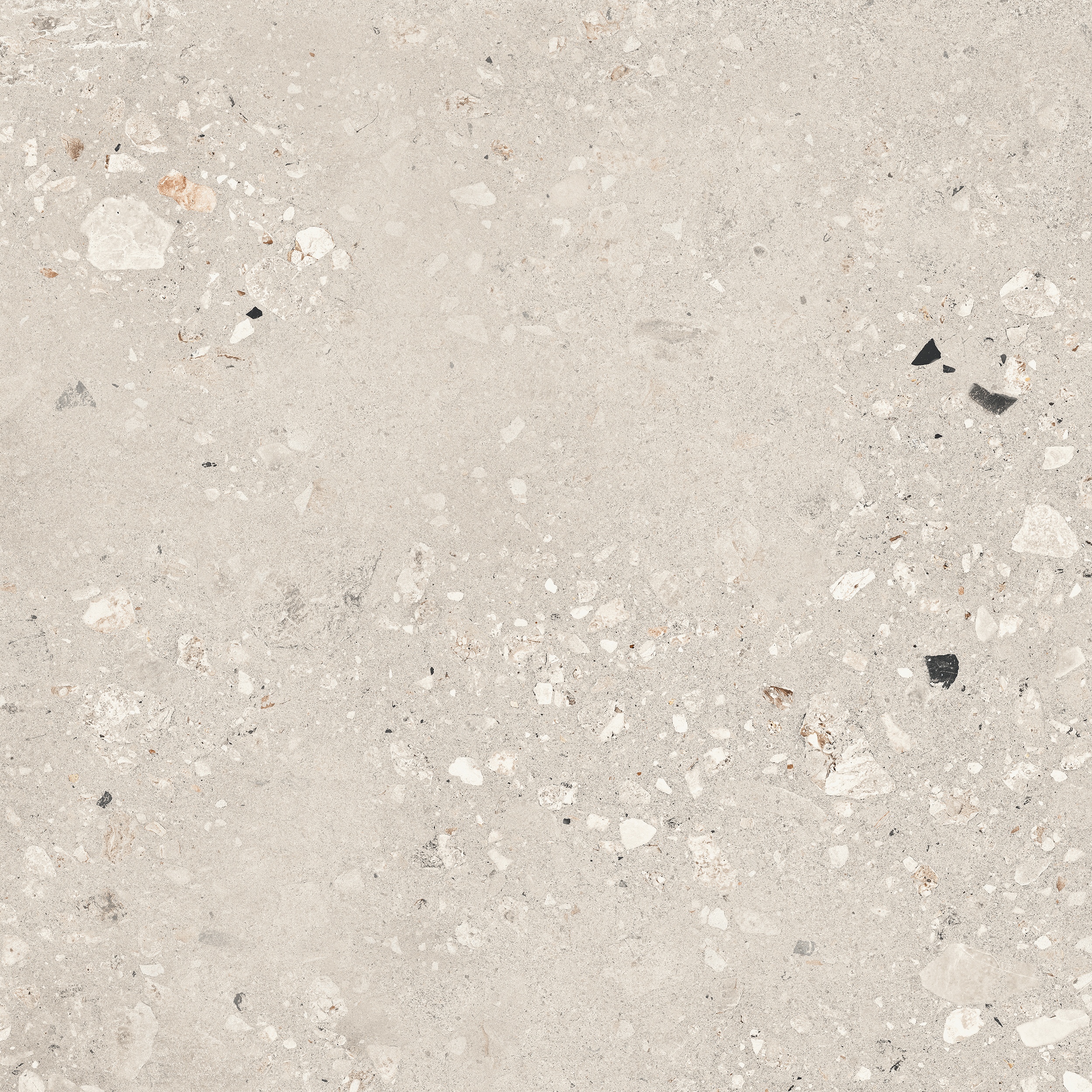 90x90 cm Fliese Terrazzo-Optik Logico Cosmo Pearl Sant Agostino hellgrau