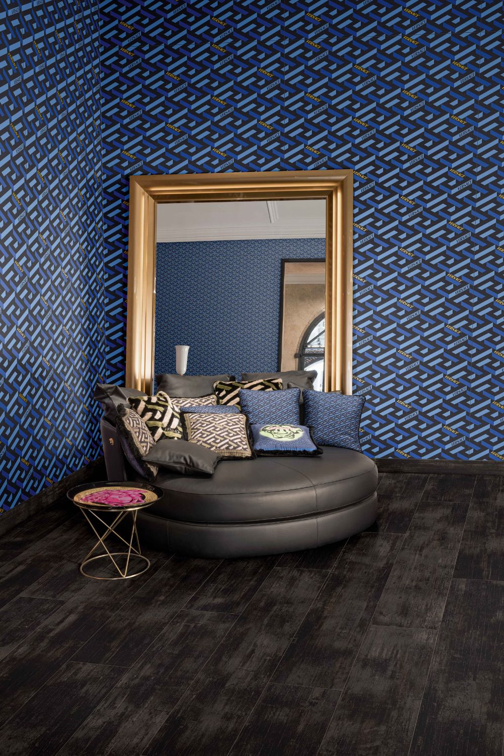 Versace Fliesen Eterno Carbon Holzoptik schwarz verbrannt verkohlt Luxus-Bodenfliesen für Küche Wohnzimmer