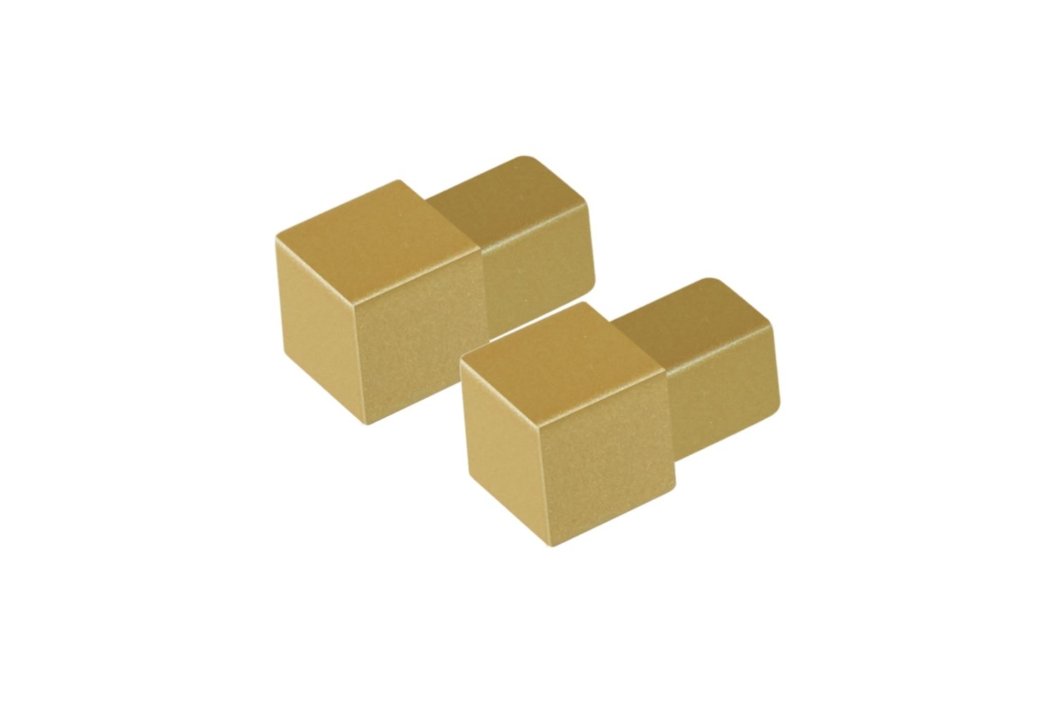 2 Stk. Dural Ecken für Fliesenprofil gold pulverbeschichtet SQUARELINE Aluminium