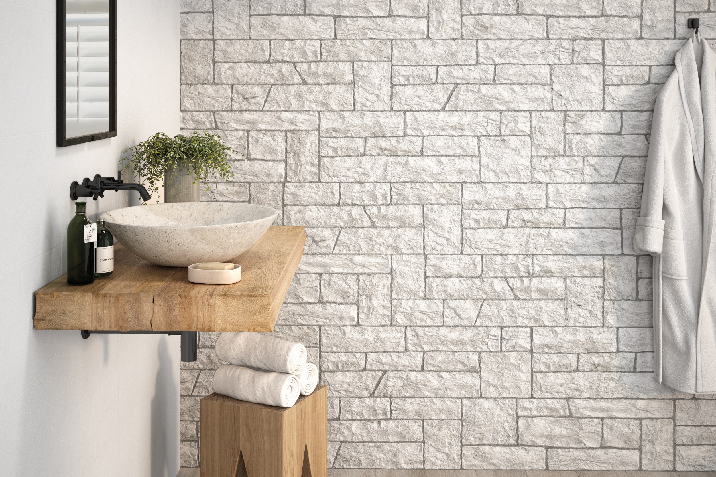 Verblender Fliese Natursteinoptik Maestrat White weiß 32x89 cm Wandverblendung Steinoptik im Flur Schlafzimmer Verblender Fliese Natursteinoptik Maestrat White weiß 32x89 cm Wandverblendung Steinoptik im Flur Schlafzimmer