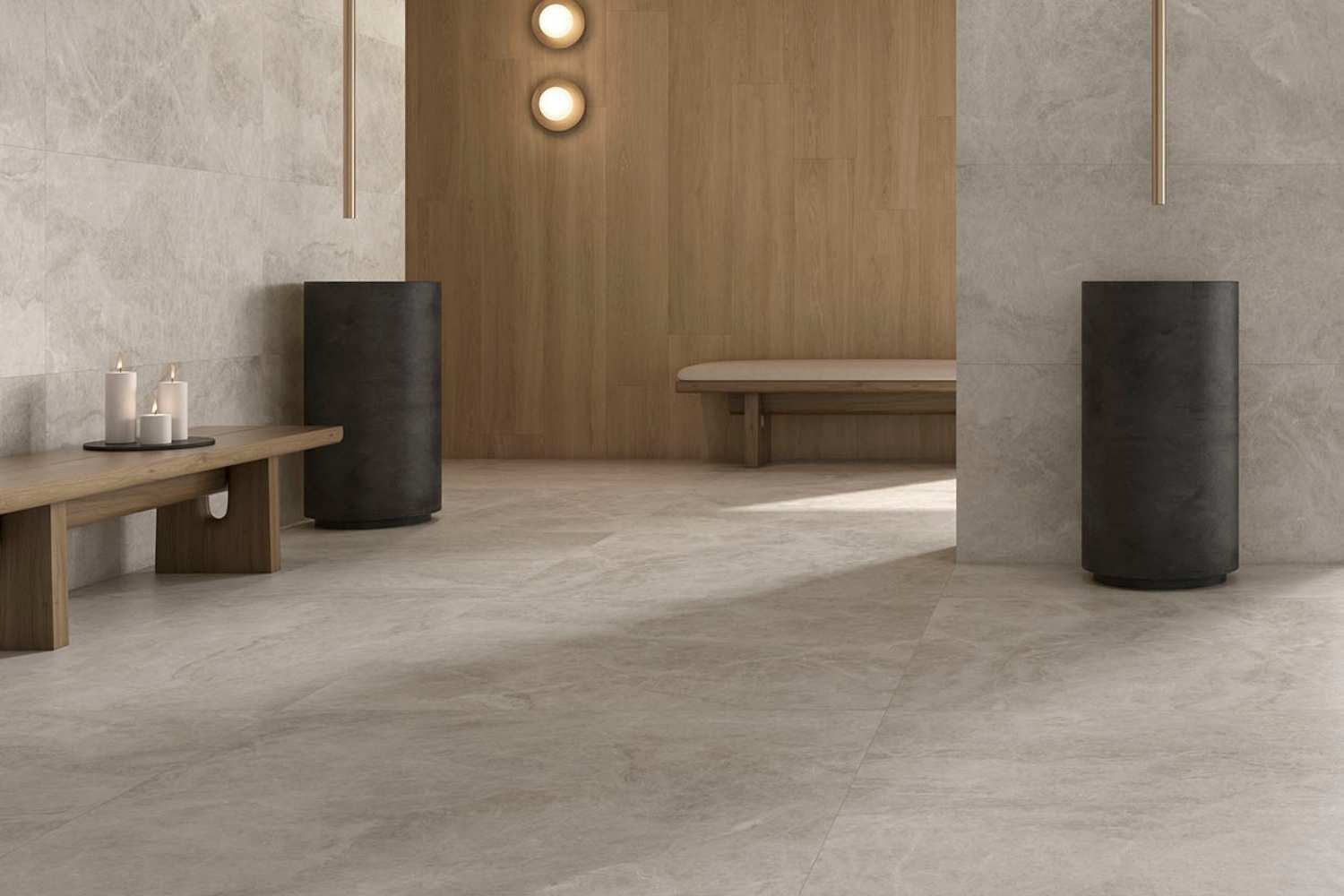 Fliese edle Marmoroptik beige 120x120 cm matt "Tajmahal Tan" Feinsteinzeug rektifiziert