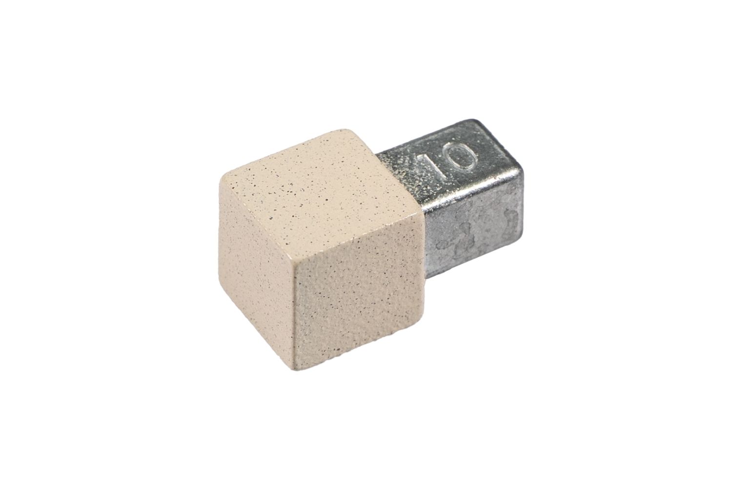 2 Stk. Dural Ecken für Fliesenprofil  SQUARELINE ROCKS Sandstone Aluminium | Höhe 9 mm