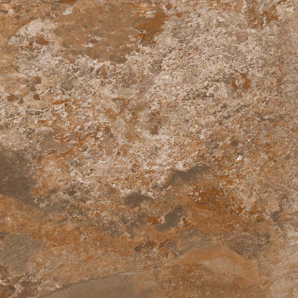 Fliese Steinoptik rustikal orange rot "Bor Oxido" rektifiziert