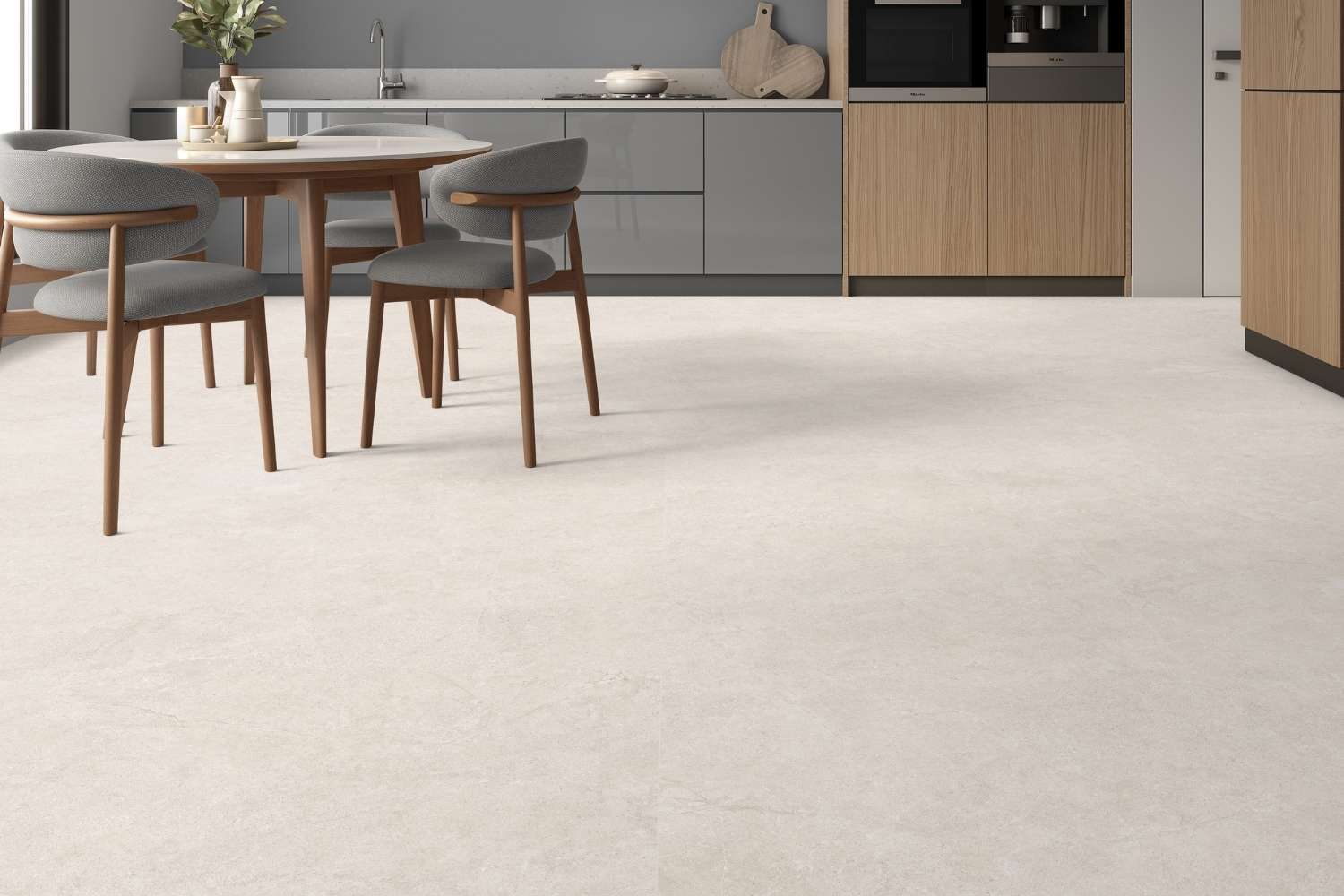 Fliese Steinoptik elfenbein beige matt "Babilon Bone" Feinsteinzeug rektifiziert 