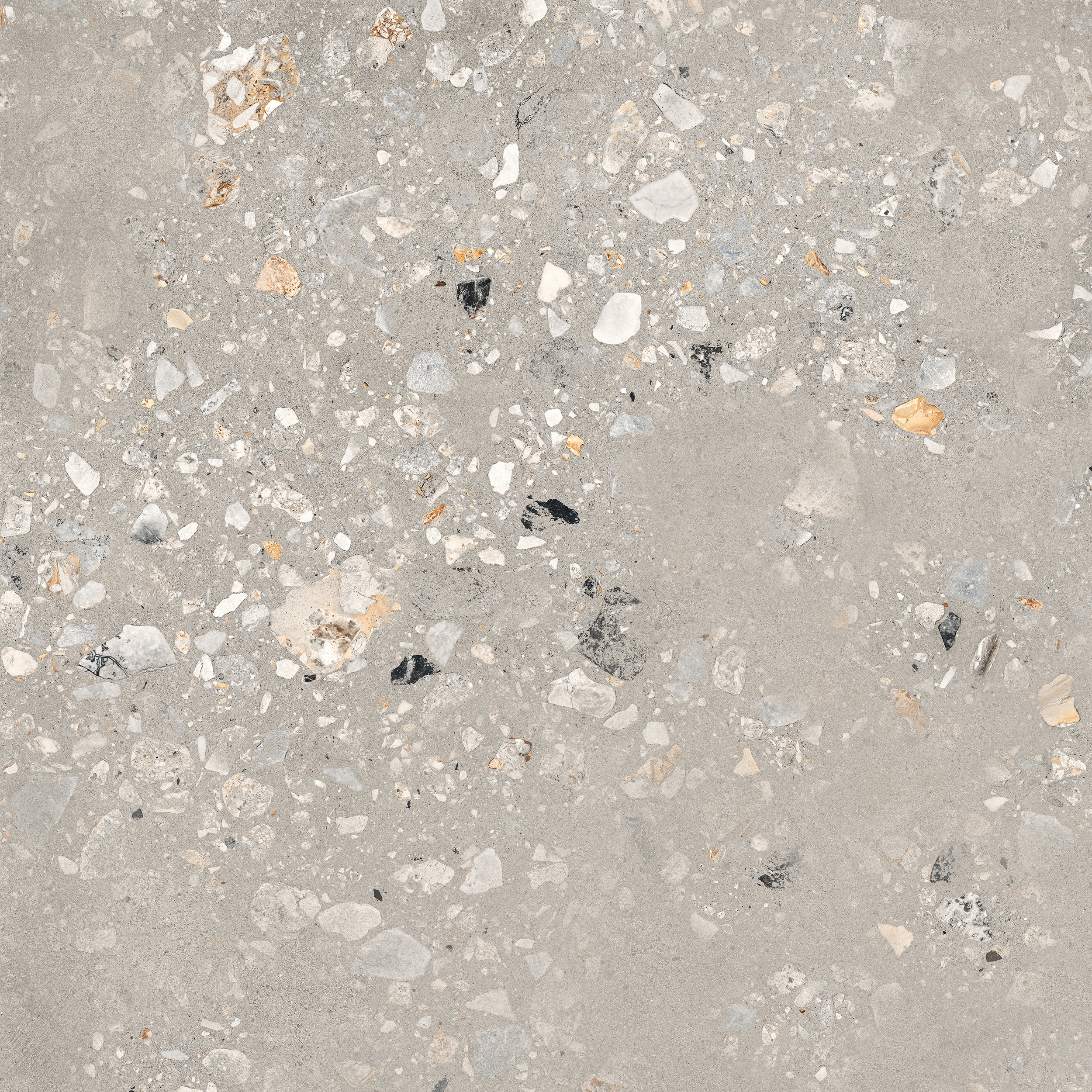 90x90 cm Fliese Terrazzo-Optik Logico Cosmo Cement Sant Agostino grau-braun