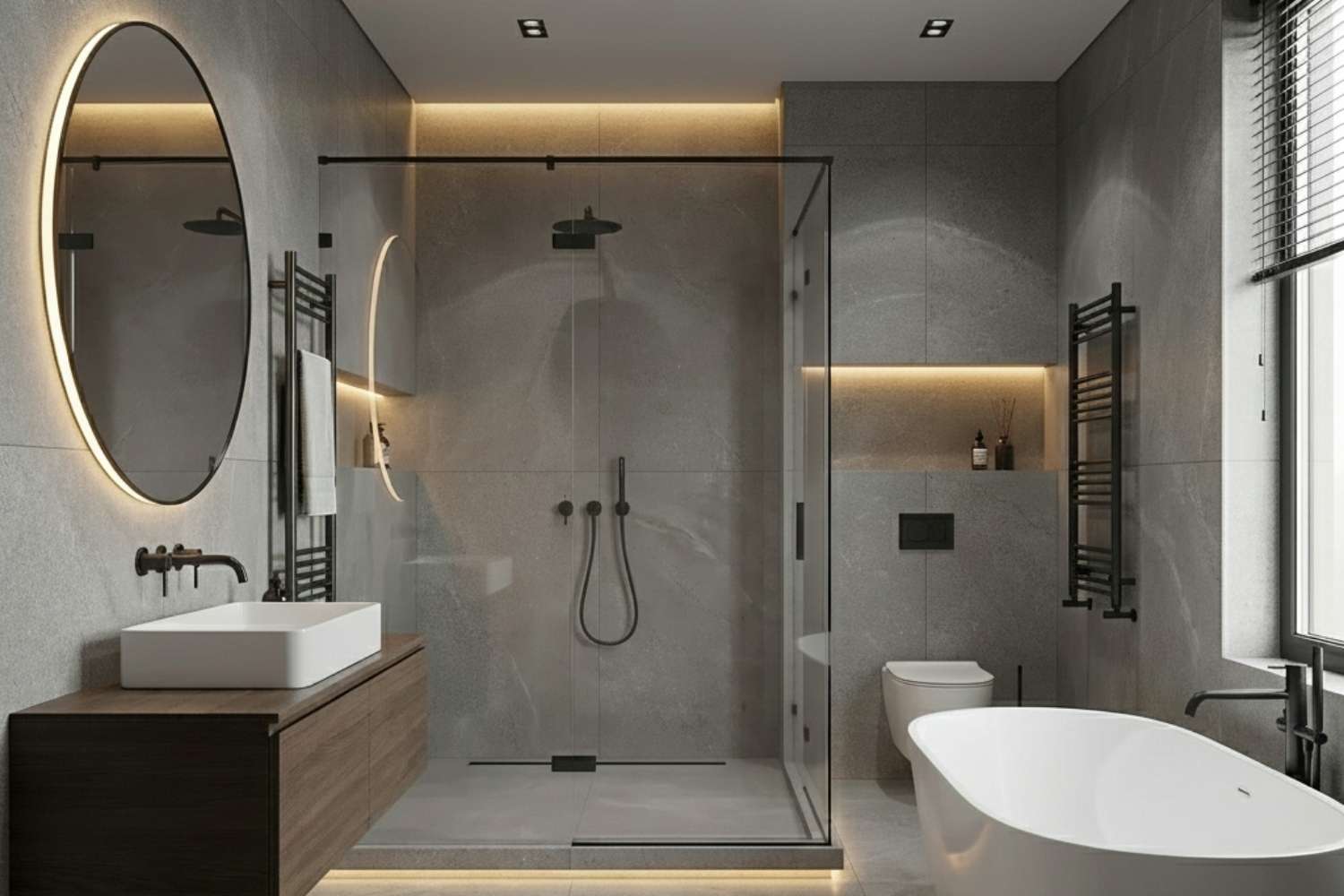 Fliese Steinoptik grau-braun "Alpine Taupe" Feinsteinzeug rektifiziert Ragno by Marazzi