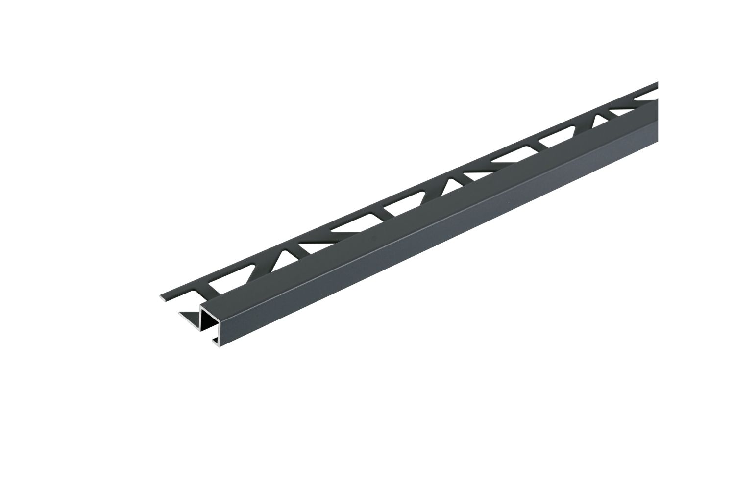 Dural Quadratprofil graphit SQUARELINE pulverbeschichtet Aluminium-Abschlussschiene 250 cm