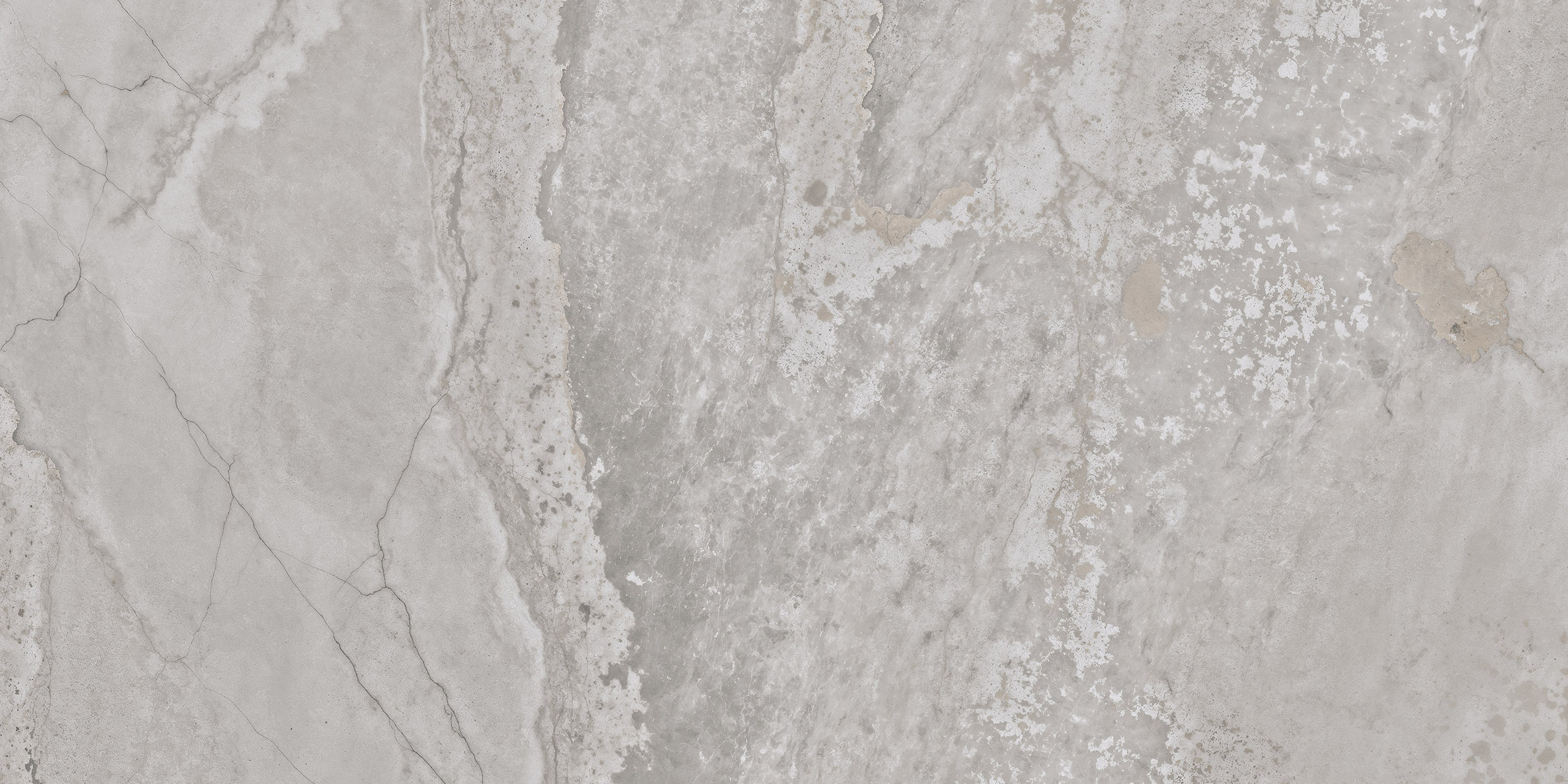 Fliese Metalloptik grau glänzend 60x120cm "Planet Grey" Feinsteinzeug rektifiziert
