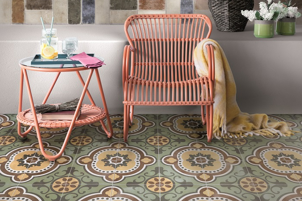 Fliese Retro Dekor Patchwork "Bondi Puebla Natural 59,2x59,2" Aparici