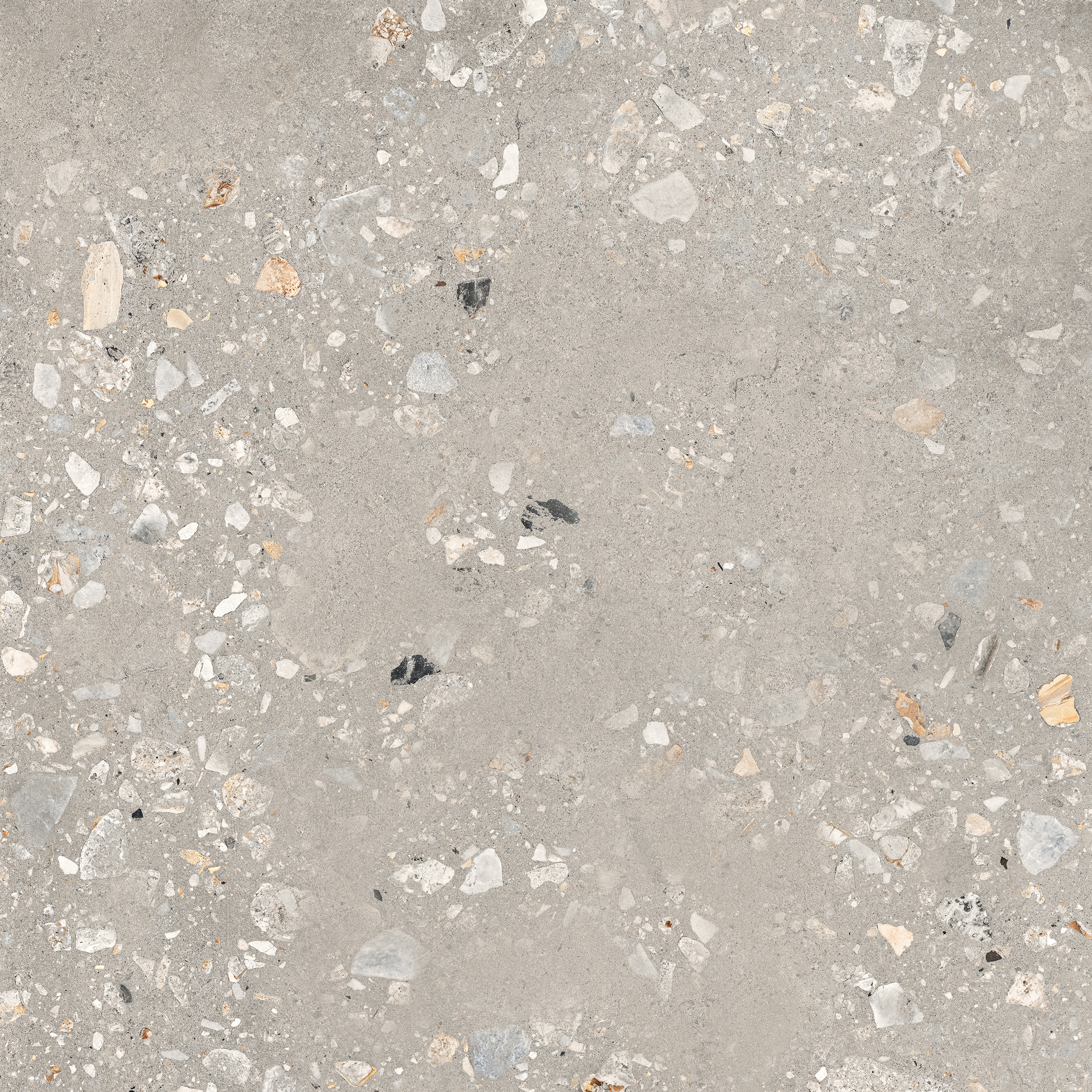 90x90 cm Fliese Terrazzo-Optik Logico Cosmo Cement Sant Agostino grau-braun