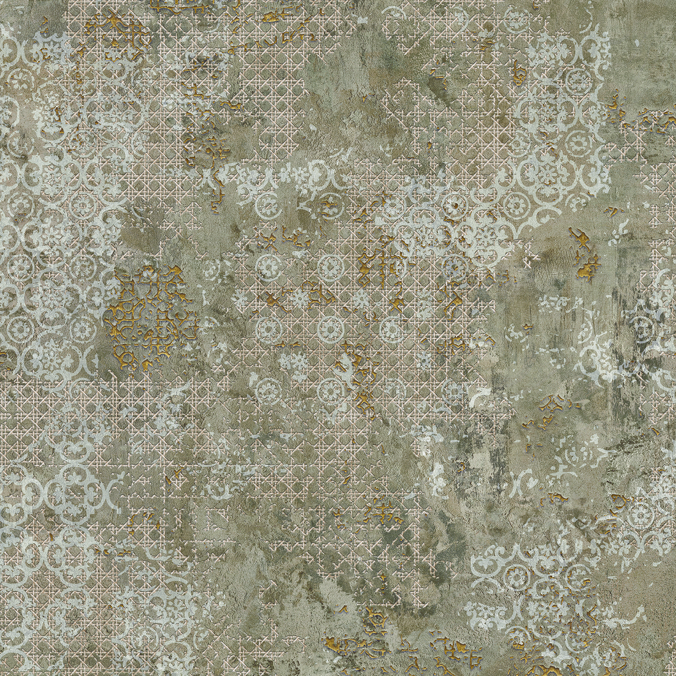 Aparici Fliese Teppichoptik Rug Green Vintageoptik grün 60x60 cm