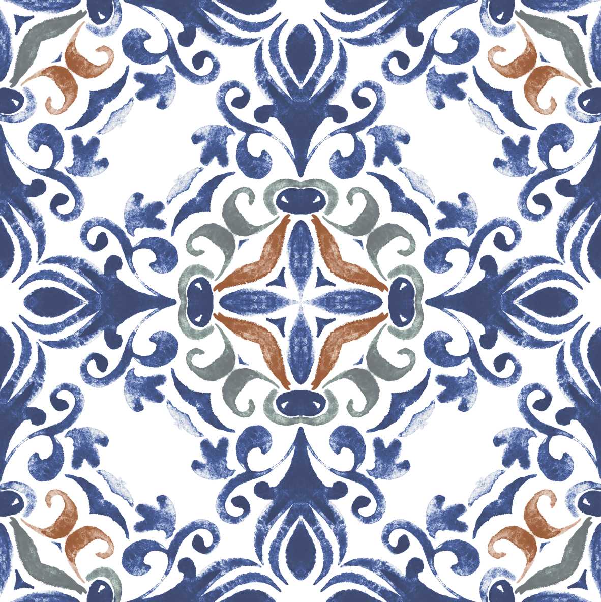 RESTPOSTEN Wandfliese Vintage Dekor 25x25 cm "Galana" | 24 verschiedene Dekore nach Zufall