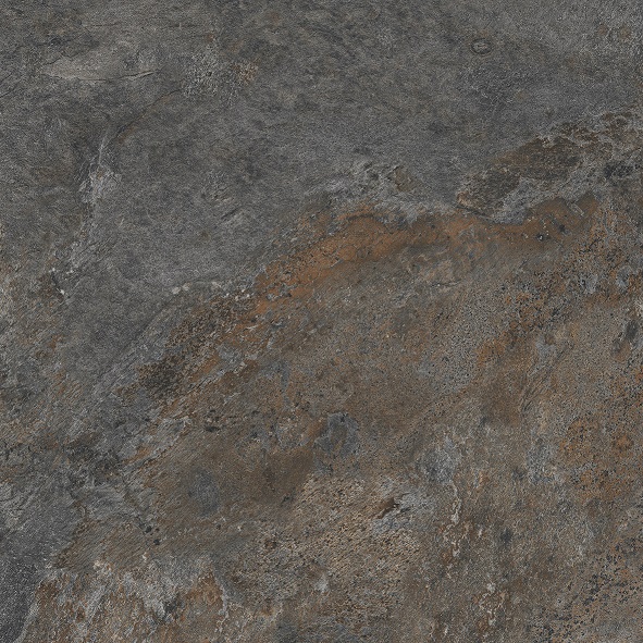 Fliese Natursteinoptik grau-blau matt 60 x 60cm "Nebula Cobalt" Feinsteinzeug mit fühlbarer 3D-Steinstruktur