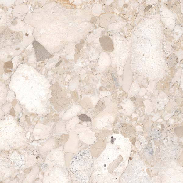 Fliese Terrazzo-Steinoptik beige matt 60x60 cm "Veni Beige" rektifiziert 