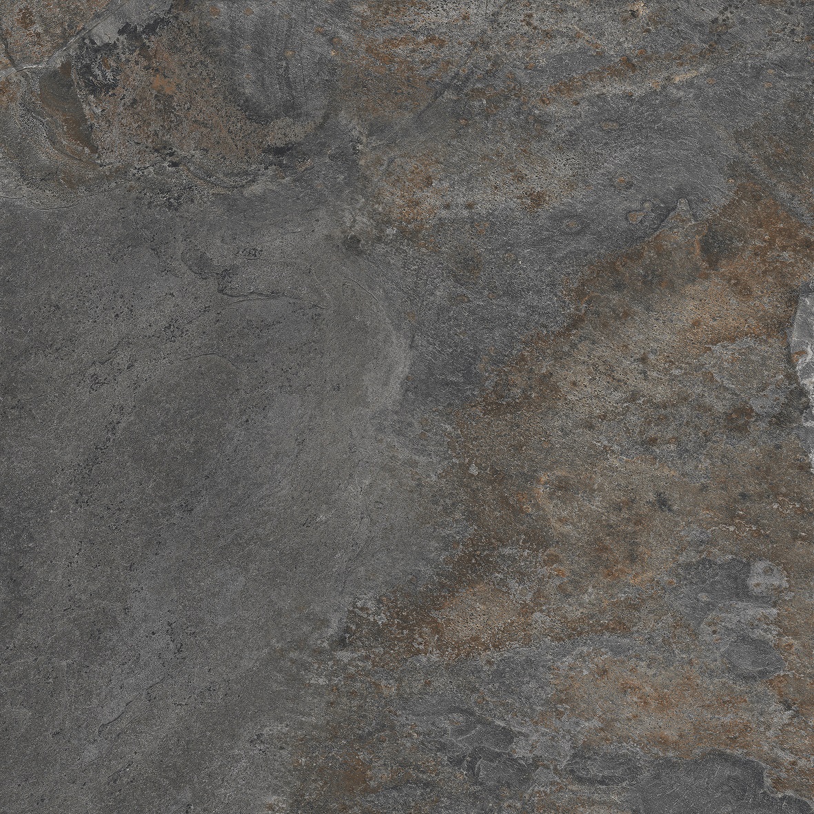 Fliese Natursteinoptik grau-blau matt 120 x 120cm "Nebula Cobalt" Feinsteinzeug mit fühlbarer 3D-Steinstruktur