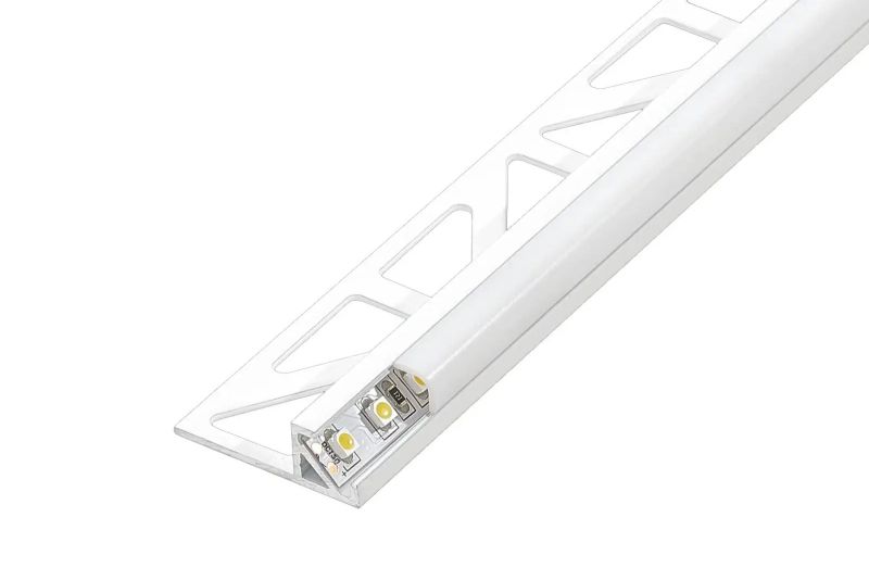 Produktbild von 24x LED-Fliesenprofil 2m – Aluprofil Für Streifen Bis 20mm, Opaler Diffusor, Indirekte Beleuchtung